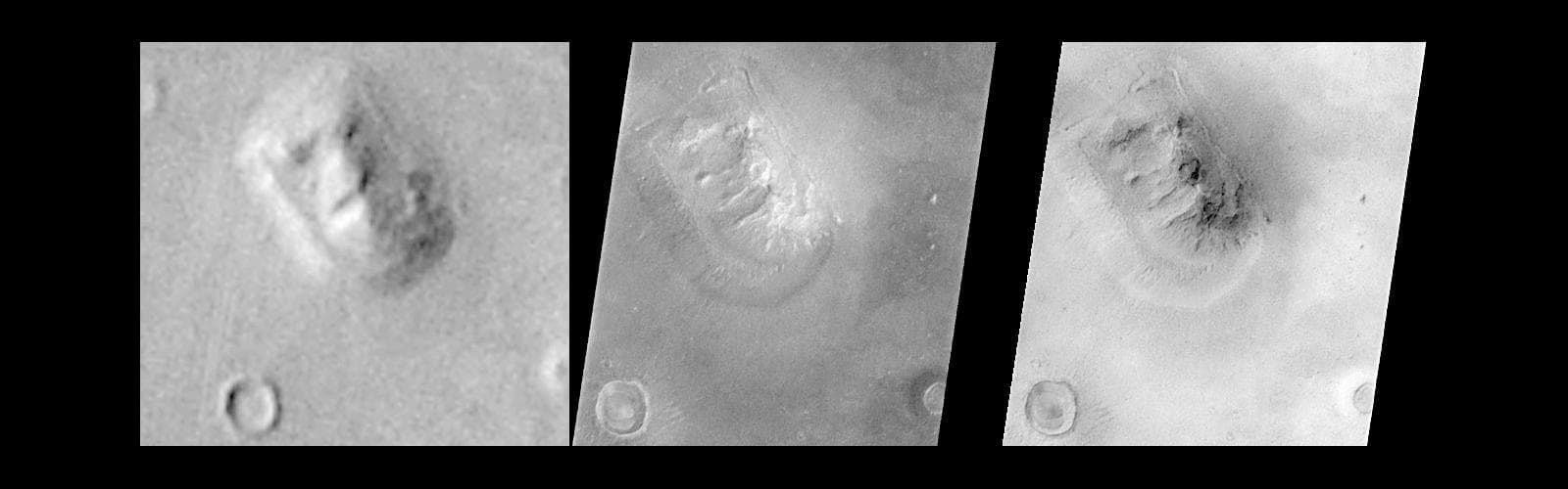 strange things alien like face on mars comparison